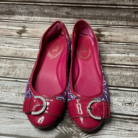 Coach Poppy Leopard/ C Print Flats Size 8 - Picture 2 of 11